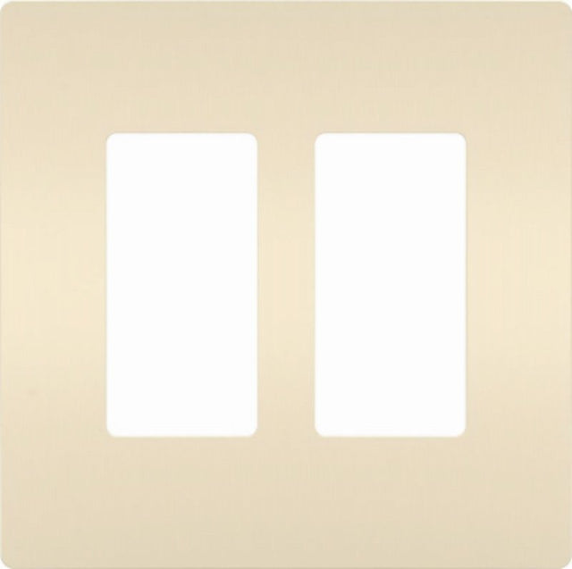 Pass & Seymour radiant Series RWP262LACC6 Wallplate, 4-1/2 in L, 4.96 in W, 2-Gang, Polycarbonate, Light Almond, Satin