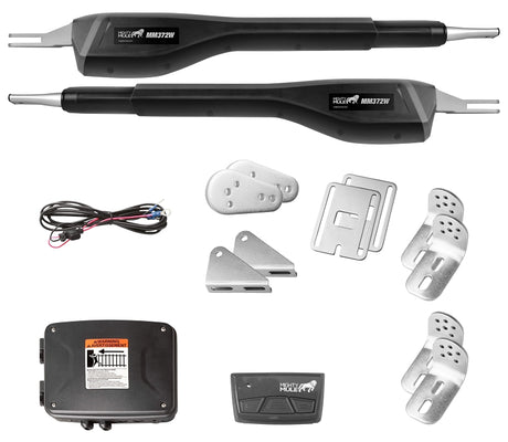 Mighty Mule MM372W Series Gate Opener, Dual Swing, Battery, 16 ft Max Gate L