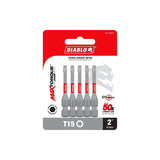 Diablo DT152P5 Drive Bit, #15 Drive, Torx Drive, 1/4 in Shank, Hex Shank, 2 in L