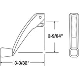 AmesburyTruth TH 22253 Crank Handle, White, Zinc