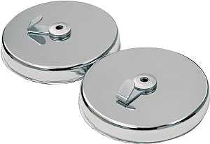 Magnet Source 07254 Ring Magnetic Hook, Ceramic, Chrome, 1 -Hook, 35 lb