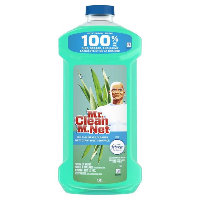 Mr Clean 07256 Cleaner, 64 oz Bottle, Liquid, Febreze Meadows, Rain