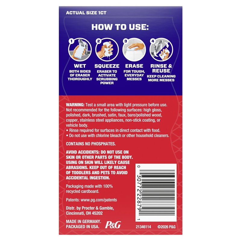 Mr Clean Magic Eraser 030772228798 Magic Eraser Sponge