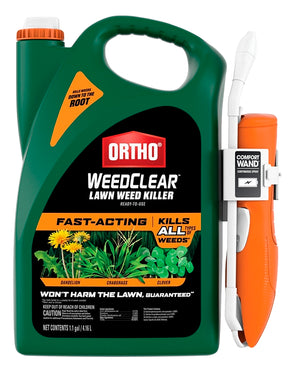 Ortho 0446505 Ready-to-Use Lawn Weed Killer, Liquid, Spray Application, 1.1 gal Jug