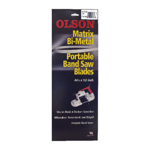 Olson 44.9 in. L X 0.5 in. W Bi-Metal Portable Band Saw Blade 14 TPI Regular teeth 3 pk