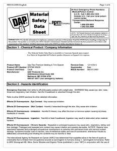 DAP 18542 Caulking Sealant, White, 72 hr Curing, 40 to 100 deg F, 10.1 oz Cartridge