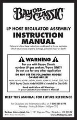 Bayou Classic 5HPR-40 Regulator and LPG Hose, 3/8 in Connection, 48 in L Hose
