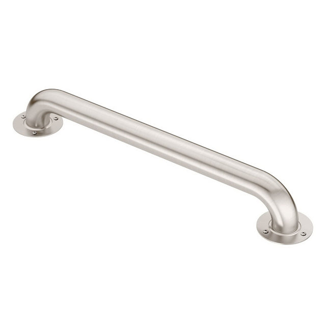 Moen LR7524 Grab Bar, 24 in L Bar, 300 lb, Stainless Steel, Screw Mounting, ADA Compliant