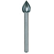 Dremel 121 Series Cutter, Pear Point, 1/4 in Dia, 1-1/2 in L, 1/8 in Dia Shank, HSS