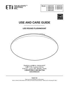 ETI 54437241 Low-Profile Light Fixture, 120/277 V, 22 W, LED Lamp, 1600 Lumens, 4000 K Color Temp, White Fixture