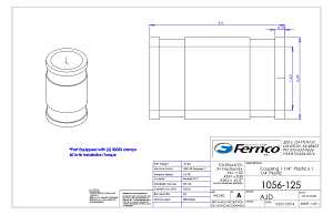 Fernco P1056-125 Flexible Coupling, 1-1/4 in, PVC, Black, 4.3 psi Pressure