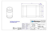 Fernco P1056-125 Flexible Coupling, 1-1/4 in, PVC, Black, 4.3 psi Pressure
