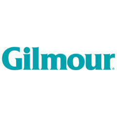 Gilmour logo in teal color on a white background
