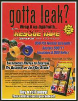 Harbor Products RT12012BWH Pipe Repair Tape, 12 ft L, 1 in W, Silicone Backing, White