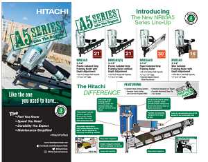 Metabo HPT NR83A5M Pneumatic Framing Nailer, 64 Magazine, 21 deg Collation, Plastic Strip Collation