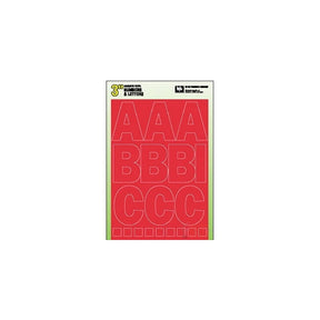 Hy-Ko 30005 Die-Cut Number and Letter Set, Character: A to Z, 0 to 9, -!, 3 in H Character, Red Character, Vinyl, Pack of 5