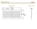Imperial RG0455 Sidewall Grille, 16 in L, 8 in W, Rectangle, Steel, White