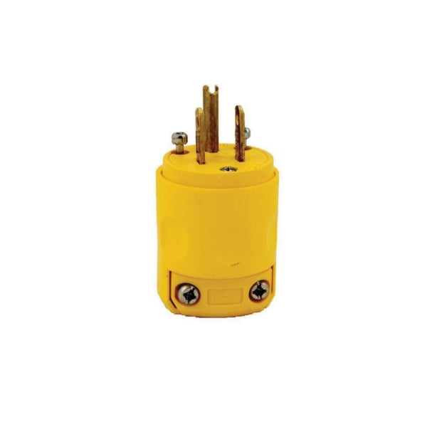 Leviton 000-515PV-000 Electrical Plug, Straight Blade, 15/64 to 21/32 in, 2-Pole, 15 A, 125 V, NEMA: NEMA 5-15P