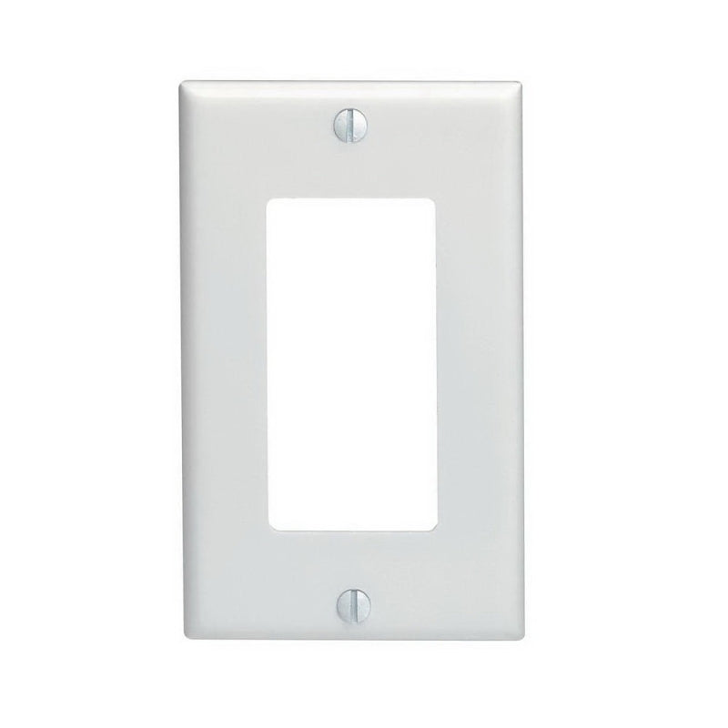 Decora 80401-M24-WMP Wallplate Pack, 4-1/2 in L, 2-3/4 in W, 1-Gang, Plastic, White, Smooth