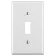 Leviton M24-88001-WMP Wallplate, 4-1/2 in L, 2-3/4 in W, 1-Gang, Thermoset, White, Smooth