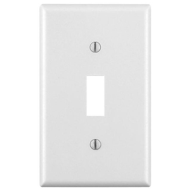 Leviton M24-88001-WMP Wallplate, 4-1/2 in L, 2-3/4 in W, 1-Gang, Thermoset, White, Smooth