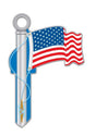 Lucky Line Key Shapes Series B101K Key Blank, Brass, Enamel-Coated, For: Kwikset Locks, Pack of 5