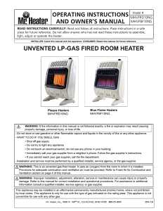 Mr. Heater F299711 Vent-Free Blue Flame Gas Heater, 20 lb Fuel Tank, Natural Gas, 10000 Btu