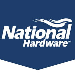 National Hardware logo on a blue background