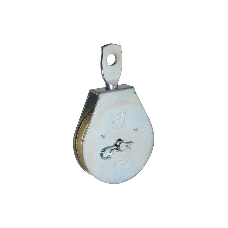National Hardware N219-998 Pulley, Single Swivel, 0.38 in Dia Eye, 3/8 in Rope, 550 lb Working Load, 2-1/2 in Sheave
