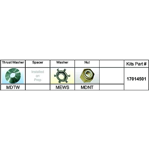 Solas 17014501 Fixed Hub Prop Hardware Kit - Mercury, Type D