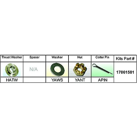 Solas 17061501 Fixed Hub Prop Hardware Kit - Honda, Type A