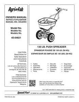 Agri-Fab 45-0462 Broadcast Spreader, 25,000 sq-ft Coverage Area, 12 ft W Spread, 130 lb Capacity, Polyester Hopper