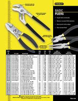 STANLEY 84-098 Slip Joint Plier, 8 in OAL, 11/16 in Jaw Opening, Cushion-Grip Handle, 1-3/8 in L Jaw