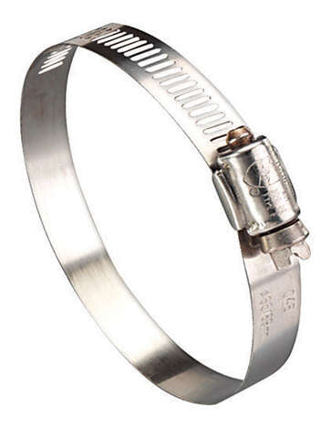 Ideal Tridon Hy Gear 2-1/2 in to 4-1/2 in. SAE 64 Silver Hose Clamp Stainless Steel Band, Pack of 10