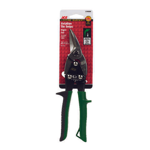 Ace 10 in. Drop Forged Steel Style Aviation Snips 19 Ga.