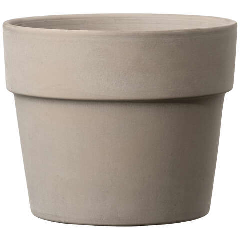 Deroma 5.12 in. H X 7.9 in. D Clay Perfetto Cachepot Graphite, Pack of 8