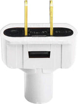 Leviton Residential Vinyl Straight Blade Plug 1-15P 18-14 AWG 2 Pole 2 Wire, Pack of 25