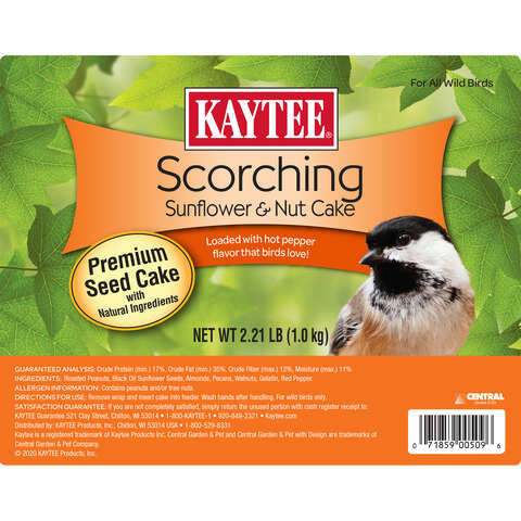 Kaytee Scorching Songbird Roasted Peanuts Seed and Nut Cake 2.2 lb