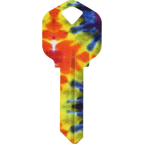 HILLMAN Wackey Tie-Dyed House/Office Universal Key Blank KW1 Single, Pack of 6