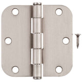 Hampton 3-1/2 in. L Satin Nickel Residential Door Hinge 12 pk