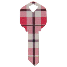 HILLMAN Wackey Plaid House/Office Universal Key Blank KW1 Single, Pack of 6