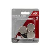 Ace Silver 1-1/16 in. Screw-On Nickel Chair Glide 1 pk