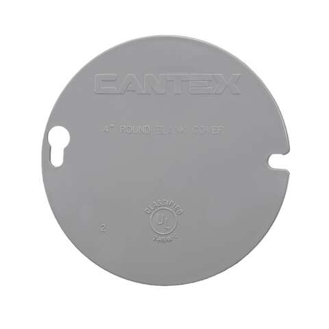 Cantex EZ Box New and Old Work Round PVC Ring Cover Gray