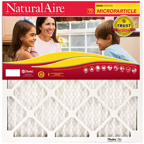 NaturalAire 14 in. W X 20 in. H X 1 in. D Synthetic 10 MERV Pleated Microparticle Air Filter 1 pk, Pack of 6