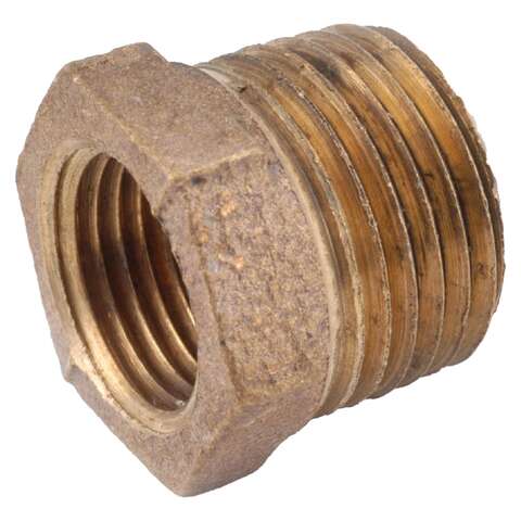 Anderson Metals 1-1/4 in. MPT in. X 1 in. D FPT Brass Hex Bushing, Pack of 5