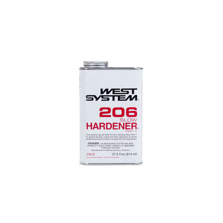 West System 206 Hardener Extra Strength Epoxy Clear Slow Hardener Curing Agent 27.5 oz